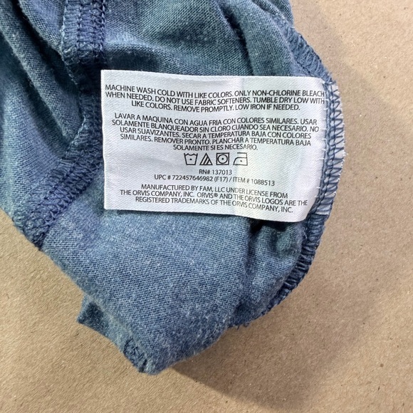 Orvis Quarter‑Zip Pullover Men’s XL– Heather Blue Performance Long Sleeve - Picture 9 of 9